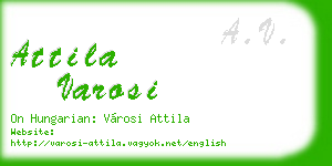 attila varosi business card